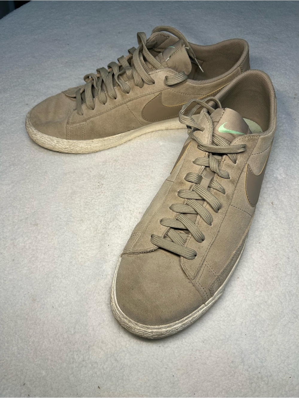 Nike Men’s Low-Top Suede Sneakers in Taupe